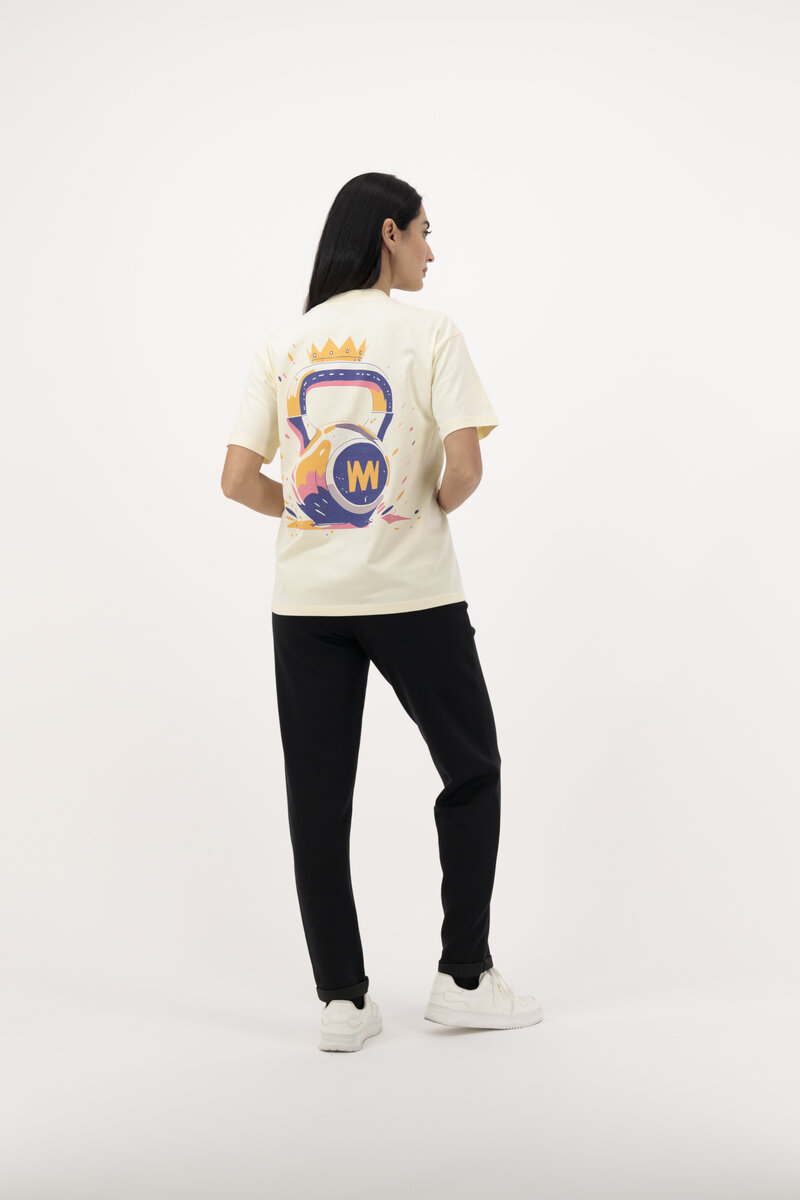 Kettlebell Athelitic T-shirt Cream 