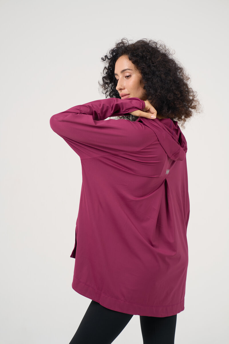 Raspberry Pink Hooded Shirt 