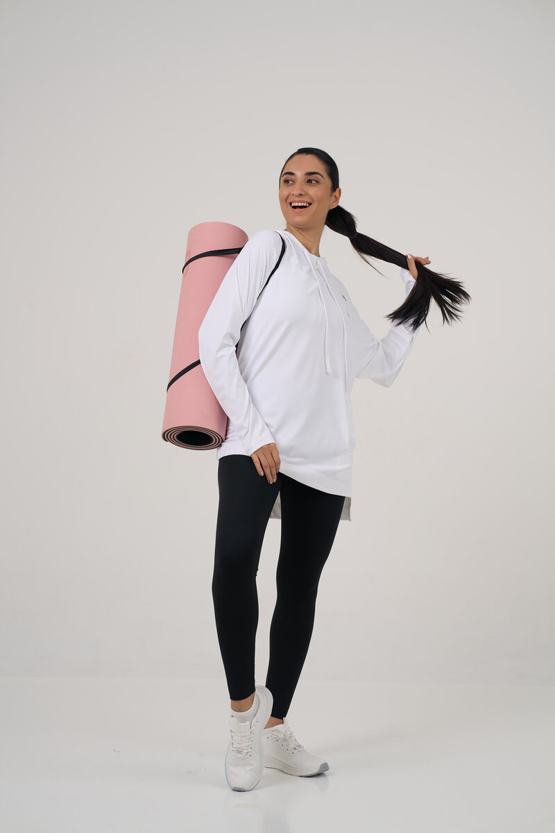 Stunning White Hooded Shirt 