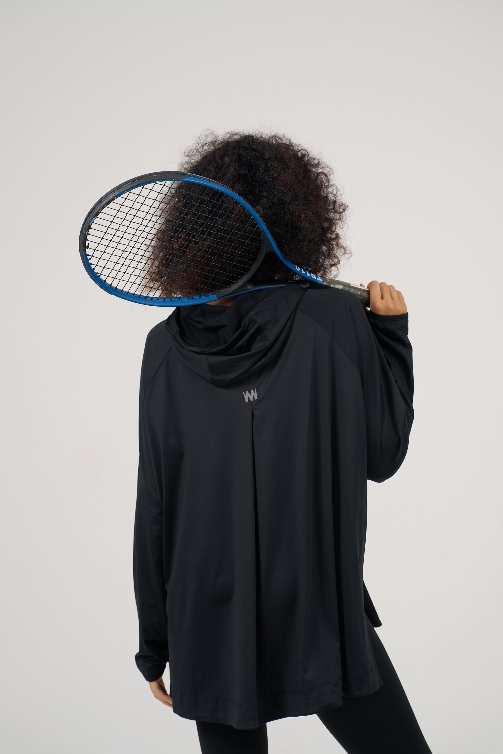 Blacki Black Hooded Shirt 