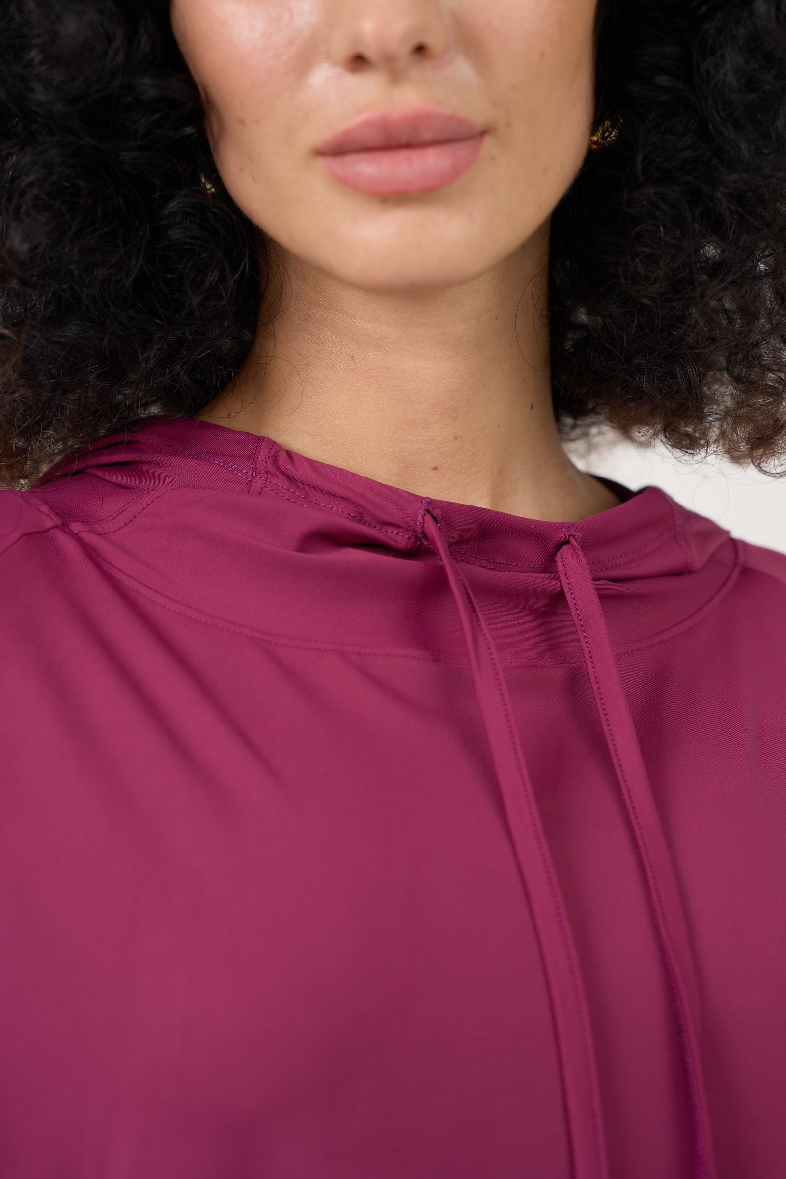 Raspberry Pink Hooded Shirt 