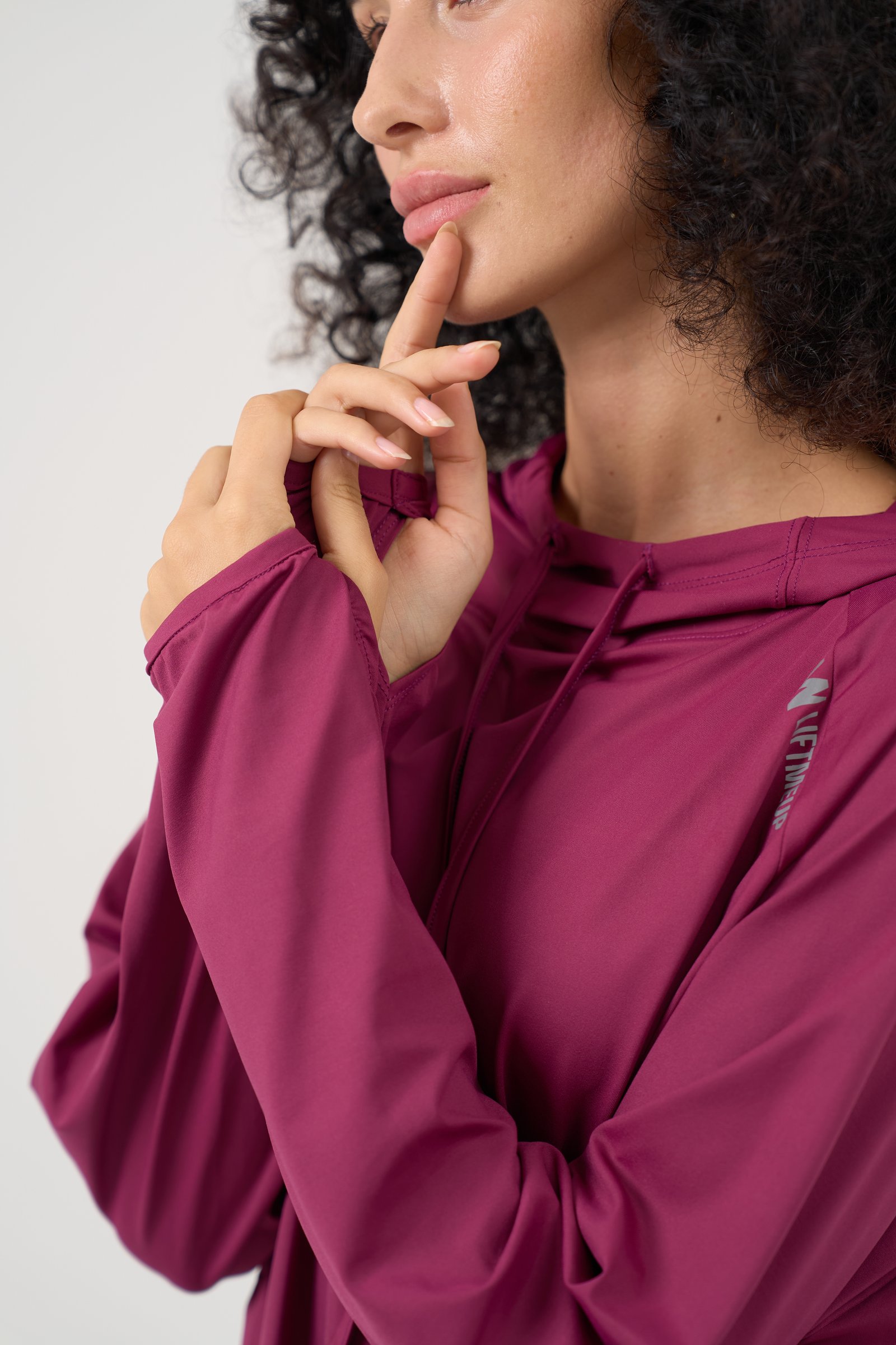 Raspberry Pink Hooded Shirt 